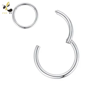 20G 18G 16G 14G 12G 10G 8G 316L Stainless Steel Segment Clicker Ring Nose Ring Piercing Helix Hoop Nose Ring Earrings Party