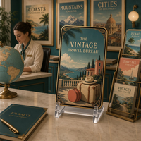 La collection de cartes à collectionner vintage en métal de qualité supérieure pour la décoration rétro et les collectionneurs d'art de voyage