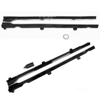 Nouvelle modification de jupes latérales pour VW Golf 7/7.5 2013-2020, effet de diffuseur anti-rayures, finition noire, motif fibre de carbone