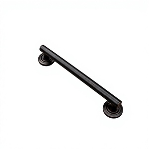 Barre d'appui murale moderne en acier doré brossé noir, antidérapante, durable, pour salle de bain, 12 pouces - Product Image 1