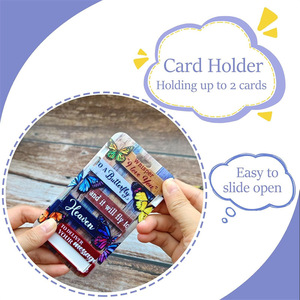 Cross-border butterfly vertical ID card protector, retractable pull <b>buckle</b>, detachable lanyard, badge <b>clip</b>, wholesale. - Product Image 5