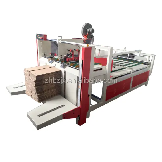 ZH-BZD 2800 2019 New Type Corrugated Cardboard Semi Automatic Folder Gluer Machine