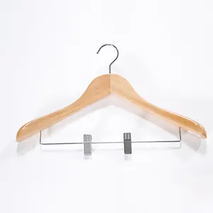 Linen Pro Luxury Hotels Closet Clothes Suit Dress Cloth Wooden Hanger for Hotel Camping Bedroom PE Minimalist Wardrobe Single