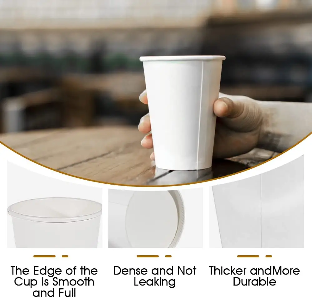 8oz Takeaway White Double Wall Paper Cup Custom Printed Disposable Coffee Paper Cups