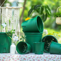 Pot de fleurs en plastique PP économique, écologique, léger, durable, mobile, super résistant pour serre, pépinière, jardin, fleurs