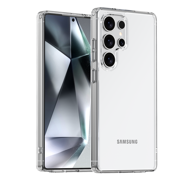 Ultra Clear Hard Back Transparent Soft Edge Phone Case Cover for Samsung S24 S25 Plus Mobile Accessory