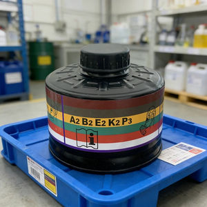 Filtre pour <span class=keywords><strong>masque</strong></span> à gaz industriel A2B2E2K2P3 - Protection complète contre les vapeurs organiques, les gaz acides, l'ammoniac et la poussière - Product Image 3