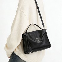 Sac à main de luxe léger pour femme, grande capacité, sac de banlieue sophistiqué, sac polyvalent à bandoulière avec fermeture à cadenas