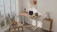 Bureau de travail électrique réglable en hauteur, économique, à moteur unique, en acier, ergonomique, pour position assise ou debout