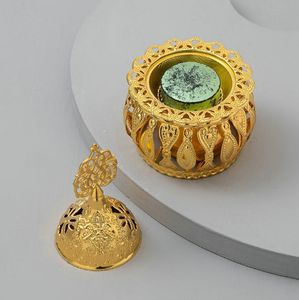 Luz hueca dorada, moda de lujo, <span class=keywords><strong>arabesco</strong></span>, resina hueca, artesanía, Decoración de mesa, estufa de aromaterapia - Product Image 3