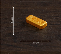 100 pièces de mini lingots d'or, mini lingots de monnaie et modèles Yuanbao pour maison de poupée, accessoires en résine, thème artistique Noël Pâques