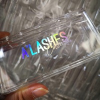 Vente en gros de boîtes d'emballage vides transparentes en acrylique pour cils de vison de luxe 25 mm Marque privée personnalisée faite à la main pour cosmétiques