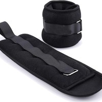 Paire de poids de cheville rectangulaires unisexes en néoprène métallisé, respirants, avec fermeture à boucle, pour fitness à domicile, entraînement de force et course à pied