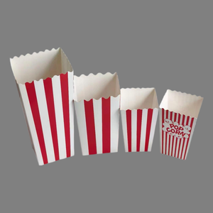 Caja de Papel Desechable para Alimentos, Caja de Papel Personalizada, Caja para Palomitas, Caja para Papas Fritas, Ecológica, para Cine, Snack Bar, Fiestas - Product Image 2