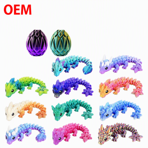 ของเล่นรูปไข่มังกรแบบพิมพ์ 3 มิติ OEM ODM ข้อต่อขยับได้ ของเล่นการ์ตูน ตุ๊กตาสัตว์พลาสติกแบบกำหนดเอง ของตกแต่ง ของขวัญ - Product Image 1