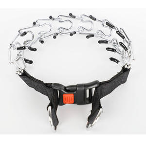 एंटी-पुल कुत्ते प्रशिक्षण प्रोत्साहन श्रृंखला अलग-अलग काले पॉलिएस्टर चेक चेन कुत्ते प्रशिक्षण प्रांग कॉलर - Product Image 6