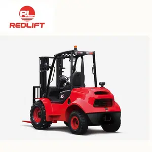 REDLIFT 3.5ton 2 tekerlekten çekiş bozuk arazi forklifti 2WD tüm arazi
