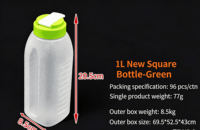 Carafe à eau en plastique grande capacité pour réfrigérateur, bouteille sécurisée avec couvercle, pichet à eau froide anti-fuite pour le stockage de boissons