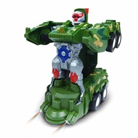 Vehículo Robot de Camuflaje 8x8, Transformable, con Luces y Sonidos, Juguete STEM para Niños, Regalo de Cumpleaños