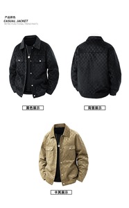 Heavy Rabbit Hair Corduroy Solid Vintage Men's Windproof Reversible <strong>Heated</strong> <strong>Jacket</strong> Autumn New Retro Lapel Front Logo - Product Image 4