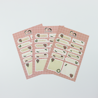 Feuille d'autocollants personnalisés de style coréen, autocollants adhésifs en vinyle pour la papeterie, les emballages cadeaux et la décoration.
