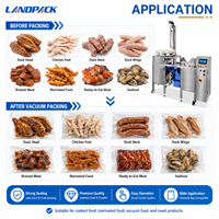Machine d'emballage Doypack pour sachets retort préformés de biltong, têtes de canard et pattes de poulet