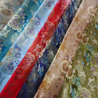 Tissu Brocart Jacquard Motif Araignée Rouge et Grue, Qualité Supérieure, Prix Abordable, Prêt à l'emploi, pour Textile de Maison et Housse de Canapé - Vente Chaude