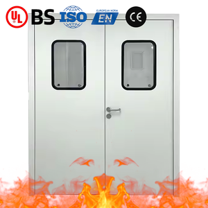 Puertas contra incendios de entrada de acero de doble hoja oscilantes insonorizadas de Metal personalizadas para aplicación <span class=keywords><strong>Puerta</strong></span> de salida de incendios comunal - Product Image 3