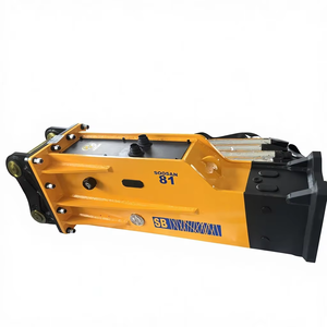 Martillo Hidráulico Silencioso Tipo Caja SB81 Soosan con Cinceles de 140 mm para Excavadoras de 18-26 Toneladas para Demolición y Construcción - Product Image 1