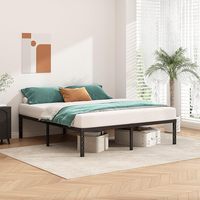 Base de lit plateforme en métal abordable pour la vente en gros, structure en acier robuste, support de matelas pour les acheteurs de meubles du monde entier