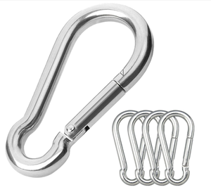 Mosquetón de acero inoxidable directo de fábrica al por mayor, gancho a presión, llavero <span class=keywords><strong>pequeño</strong></span>, mosquetón deportivo para acampar para gimnasio - Product Image 1