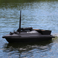 Bateau de pêche à appât Flytec 2011-5 500M avec deux détecteurs de poissons, réservoirs de charge de 1,5 kg, bateau RC noir
