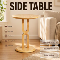 Table basse d'appoint en bois durable avec structure métallique mobile, multifonctionnelle pour salon, 40*40*48