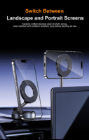 Ventes chaudes, aimants puissants, support de téléphone portable universel rotatif à 360° en ABS, flexible, pour tableau de bord de voiture, bureau et lit, directement de l'usine