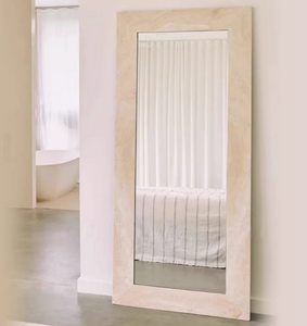 Miroir décoratif rectangulaire mural sur mesure de style Art Déco, pleine longueur, avec <span class=keywords><strong>cadre</strong></span> en pierre massif, pour rénovation intérieure - Product Image 3