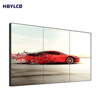 HBYLCD Pantalla LCD de 49 y 55 Pulgadas para Montaje en Pared, Pantalla LCD Múltiple 4x5 con Procesador de Video Wall