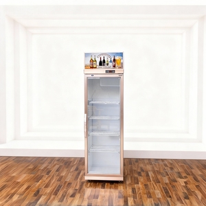 Enkeldeurs verticale glazen koelkast voor dranken, met mechanische temperatuurregeling en verstelbare planken - Product Image 5