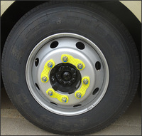 Indicateur de glissement de roue de remorque pour camion, indicateur d'écrou de roue de camion, indicateur d'écrou de roue Blackwoods