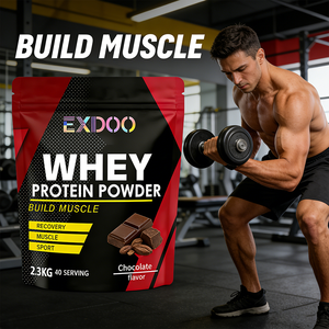 फैक्टरी थोक सोने के मट्ठा प्रोटीन पाउडर डबल समृद्ध चॉकलेट प्रोटीन शरीर पूरक - Product Image 3