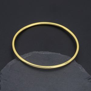 High Quality Brass 24K Gold <b>Bangles</b> Dubai 24K Gold Plated Slim <b>Bangle</b> for Women Wedding Gold Plated Jewelry - Product Image 4