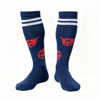 Calcetines de Fútbol Personalizados para Jóvenes, Hasta la Rodilla, para Partidos en Césped Artificial, Transpirables, de Algodón, con Letras Personalizadas, Previenen las ampollas dolorosas