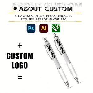 Wholesale Black <b>Ink</b> Custom Ballpoint Pen With Business Advertising Gift Logo Plastic - Product Image 2