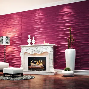 Panel Dinding PVC Modern Populer Wallpaper Panel Dinding Plastik 3d untuk Dekorasi Spa