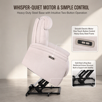 Fauteuil releveur électrique robuste pour seniors, fauteuil inclinable en tissu pour salon domestique