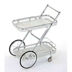 Promotional Modern Metal Tea Trolley With Castors For Commercial Serving Home Hotel And Mall Mobile <b>Utility</b> Cart Use - Product Image 5