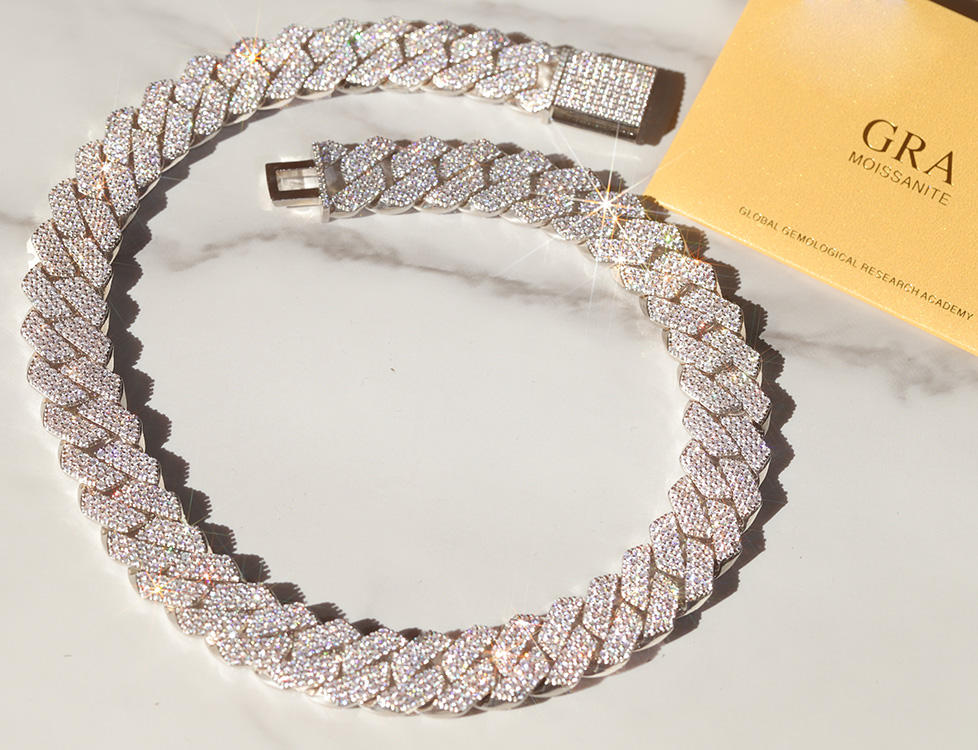 WW15mm-3แถว-ชุบทองคำขาว