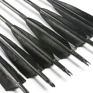 Frecce in Carbonio Linkboy Archery da 30/32 Pollici Spine 300 340 400 500 600 ID 6.2mm con Piume di Tacchino da <span class=keywords><strong>5</strong></span>" per Caccia e Tiro con l'Arco - Product Image 4