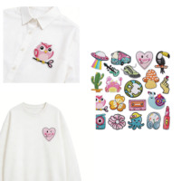 Appliques brodées thermocollantes personnalisées en gros Patch Animal de dessin animé crabe éléphant chameau pour vêtements et chapeaux patchs en tissu