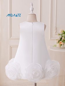 Robe de princesse bouffante MQATZ WHITE, nouveau style, pour fille de 4 à 8 ans, robe de fête pour bébé fille, prête à être expédiée, vente en gros L6028 - Product Image 4