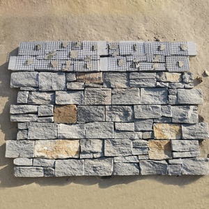 Panneaux de revêtement mural en <span class=keywords><strong>ardoise</strong></span> gris brun moderne Pierre naturelle à face fendue empilée Écologique Durable Utilisation extérieure et intérieure - Product Image 1